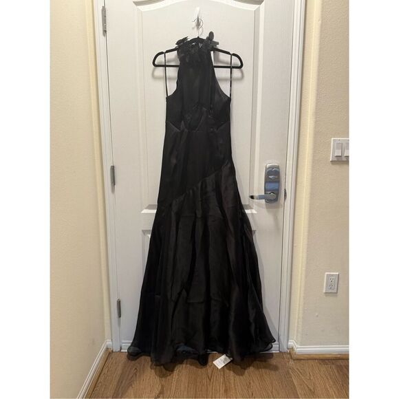 Sonya Moda Noelle gown Maxi Dress Black Wedding Guest Cocktail Summer size S NWT - Picture 5 of 7